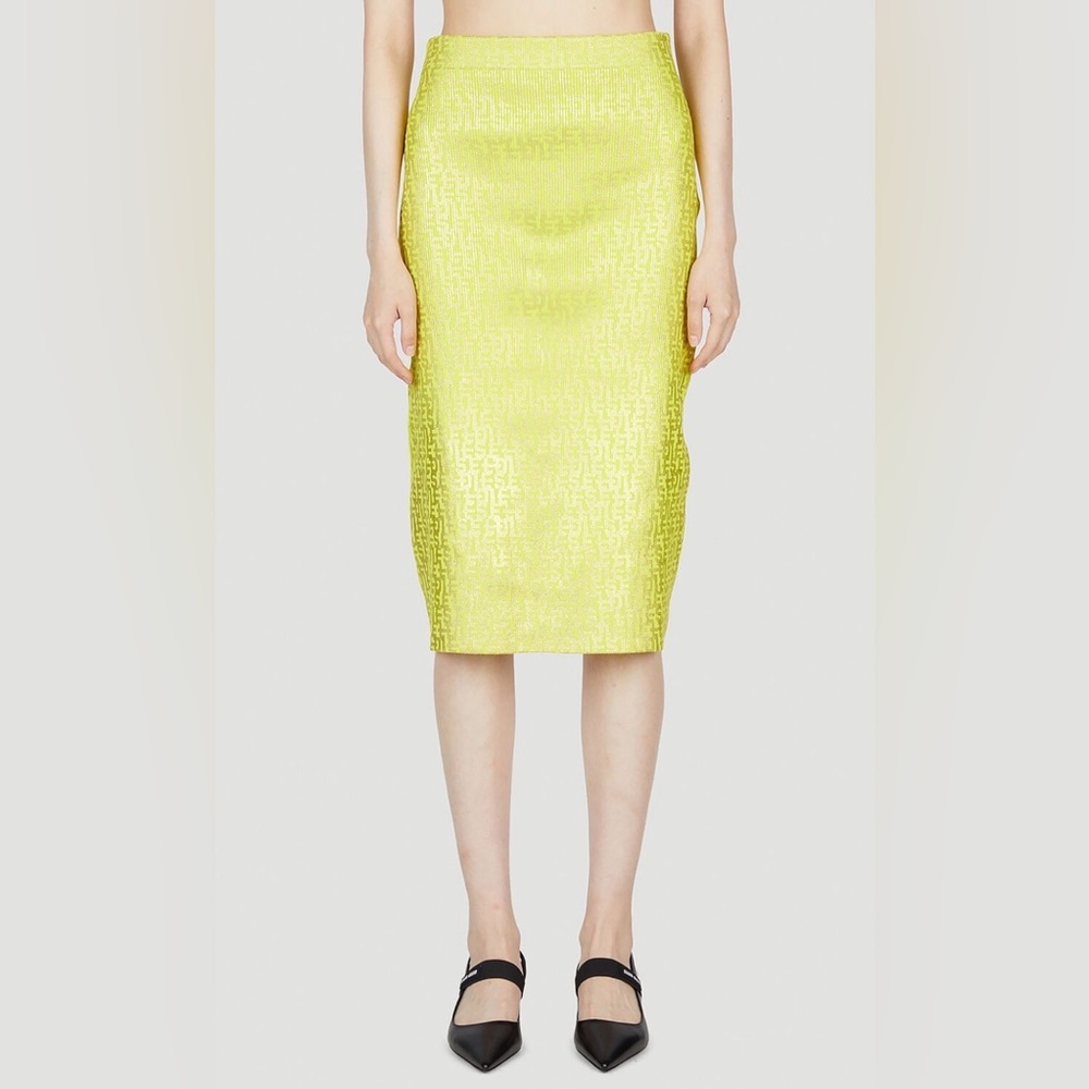 Jill Stuart Crinkled Silk Sheer MIDI Skirt w Ruched Detail on each side - NWOT